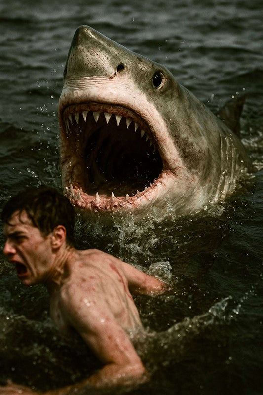 "Shark Chase" – High-Resolution Digital Art Print From In the Jaws of Fear