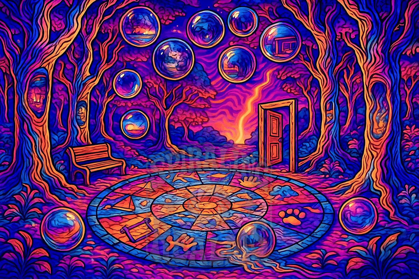 Echoes of the Before – Surreal Psychedelic Art Print (Infinite Loop Series)