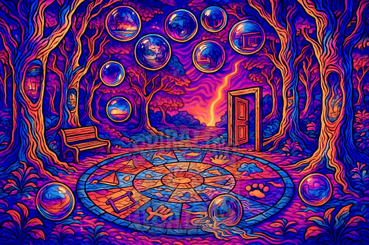 Echoes of the Before – Surreal Psychedelic Art Print (Infinite Loop Series)