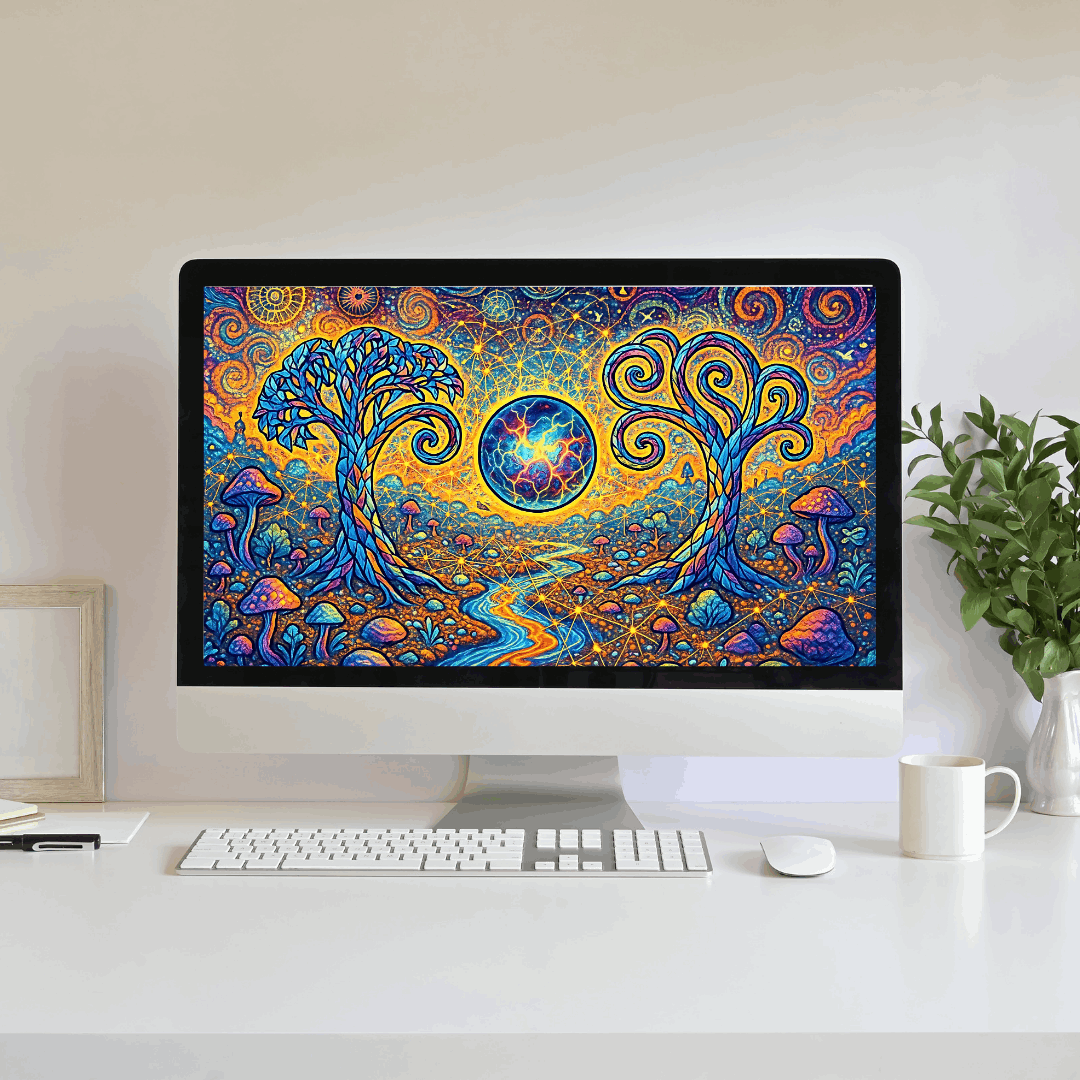 Entangled Grove – Psychedelic Forest Mindscape | Infinite Loop Collection (Digital Download)