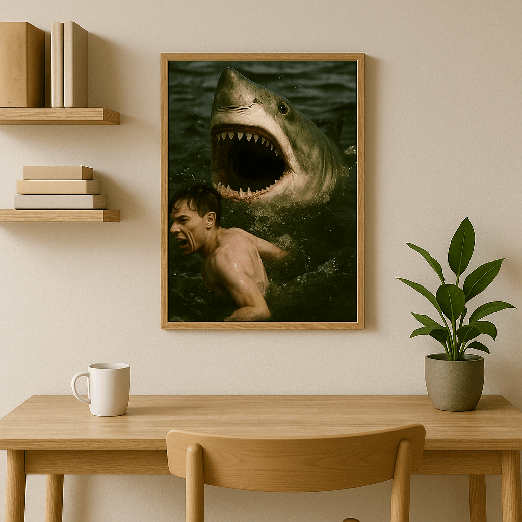 "Shark Chase" – High-Resolution Digital Art Print From In the Jaws of Fear
