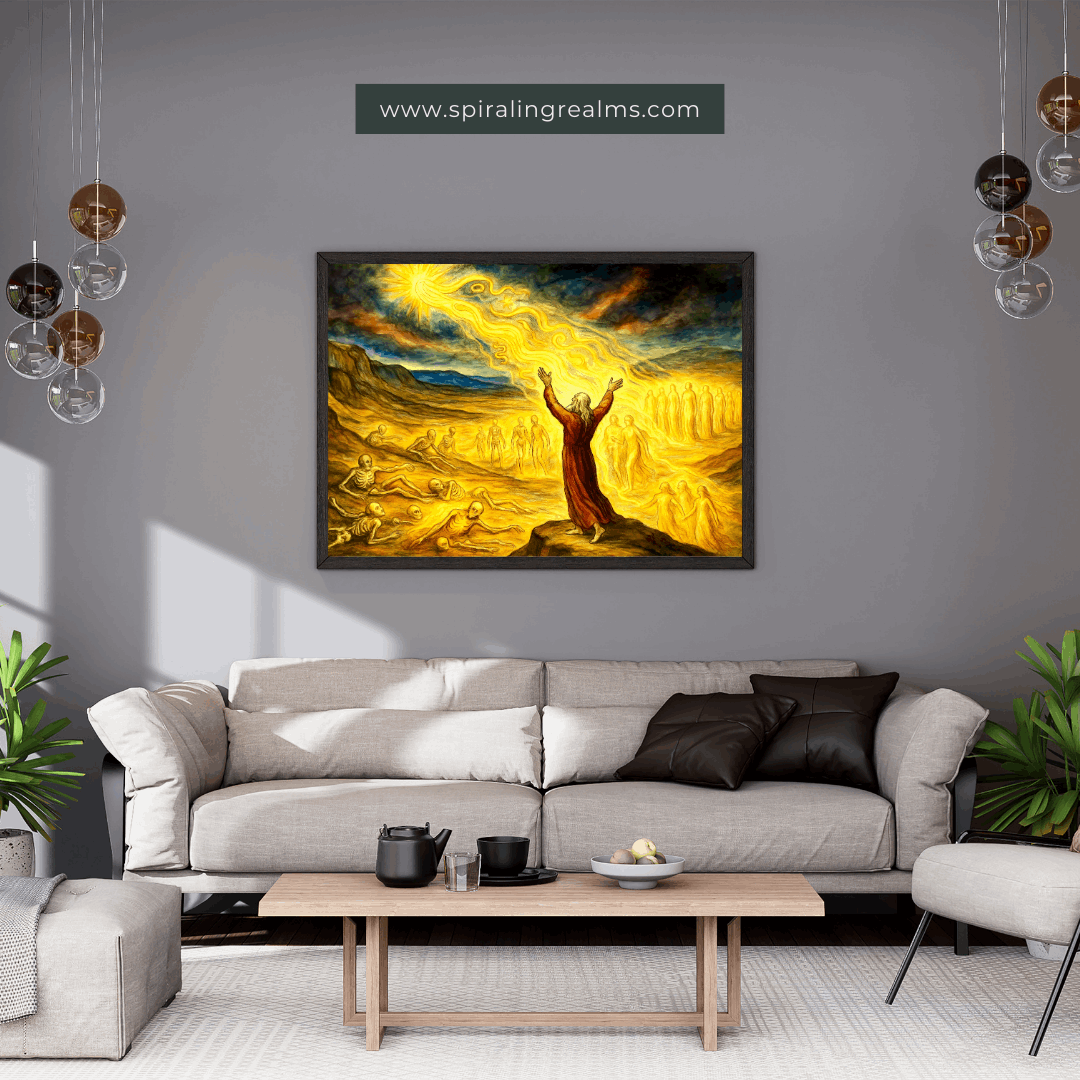 The Gold of Ruach – Visionary Dry Bones Resurrection Art (Digital Download)