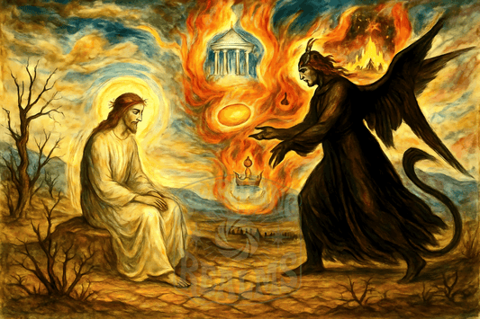 The Offer of Fire – Visionary Temptation of Christ Art Print (Digital Download)
