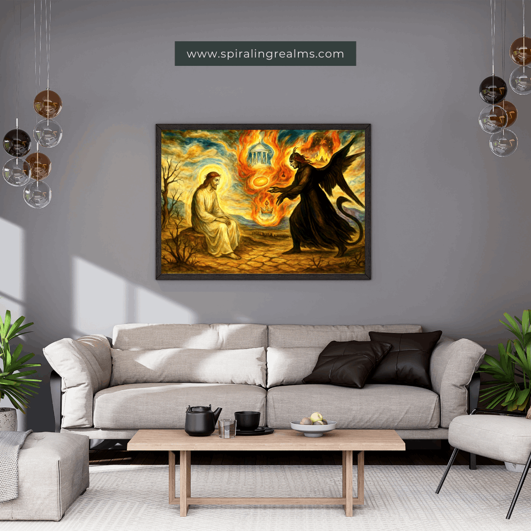 The Offer of Fire – Visionary Temptation of Christ Art Print (Digital Download)
